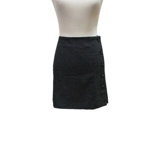 Banana Republic Women's Size 6 Mini Pencil Skirt Wool Blend with Accent Buttons